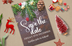 Christmas Save The Date, Instant Download, Christmas Party Invite in Christmas Save The Date Template