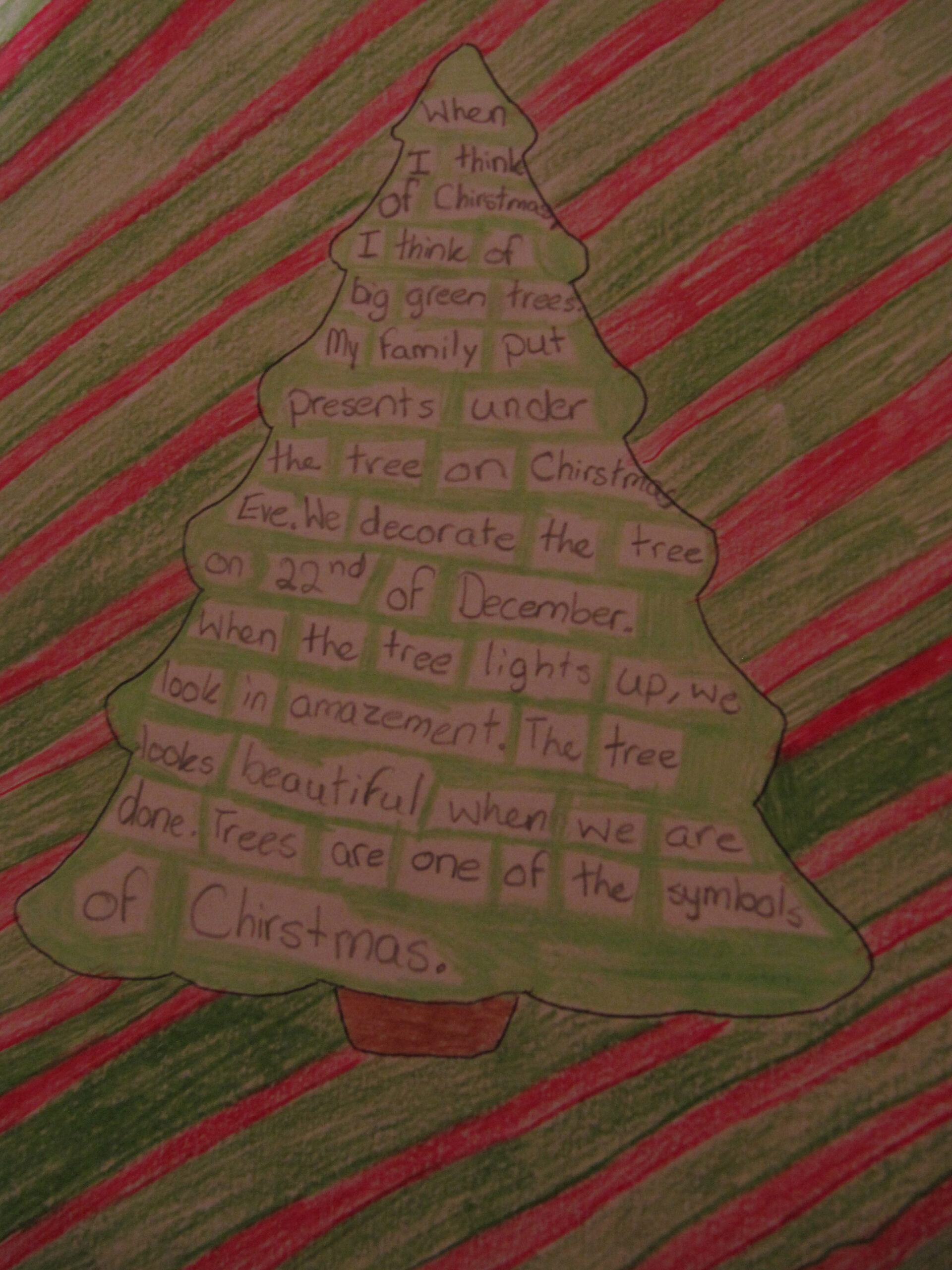 Christmas Shape Poem | Hannah Rud Teaching Portfolio inside Christmas Shape Poem Template
