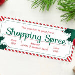 Christmas Shopping Spree Coupon   Instant Download   Editable Text For Christmas Shopping Spree Certificate Template