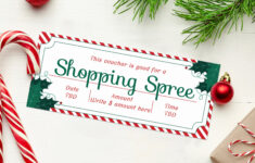 Christmas Shopping Spree Coupon – Instant Download – Editable Text for Christmas Shopping Spree Certificate Template