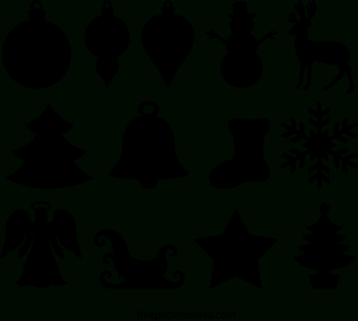 Christmas Silhouette Template Free