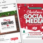 Christmas Social Media Templates   Psd, Ai & Vector   Brandpacks For Christmas Social Media Template