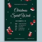 Christmas Spirit Week Flyer Template In Word, Pages, Publisher Within Christmas Spirit Week Template Free