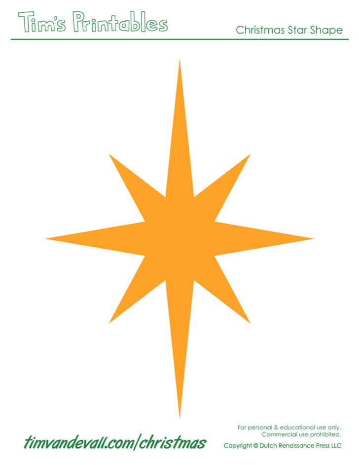 Christmas Star Shapes Template Christmas Star Shapes Template