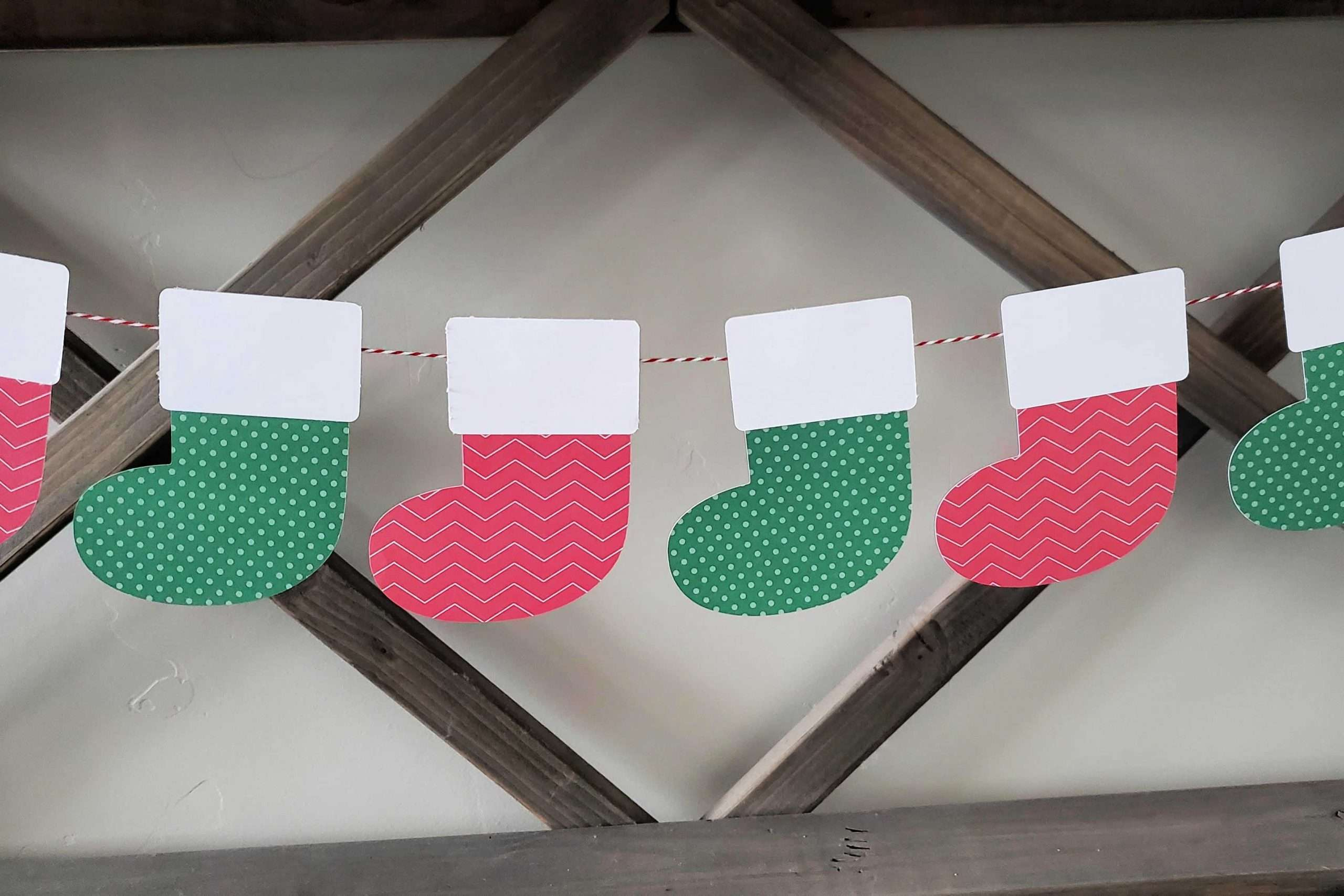 Christmas Stocking Banner {Free} Svg File - Sunshine And Munchkins within Christmas Stocking Bunting Template