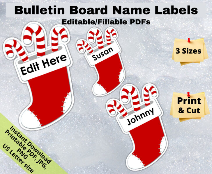 Christmas Stocking Name Tag Template Christmas Stocking Name Tag Template