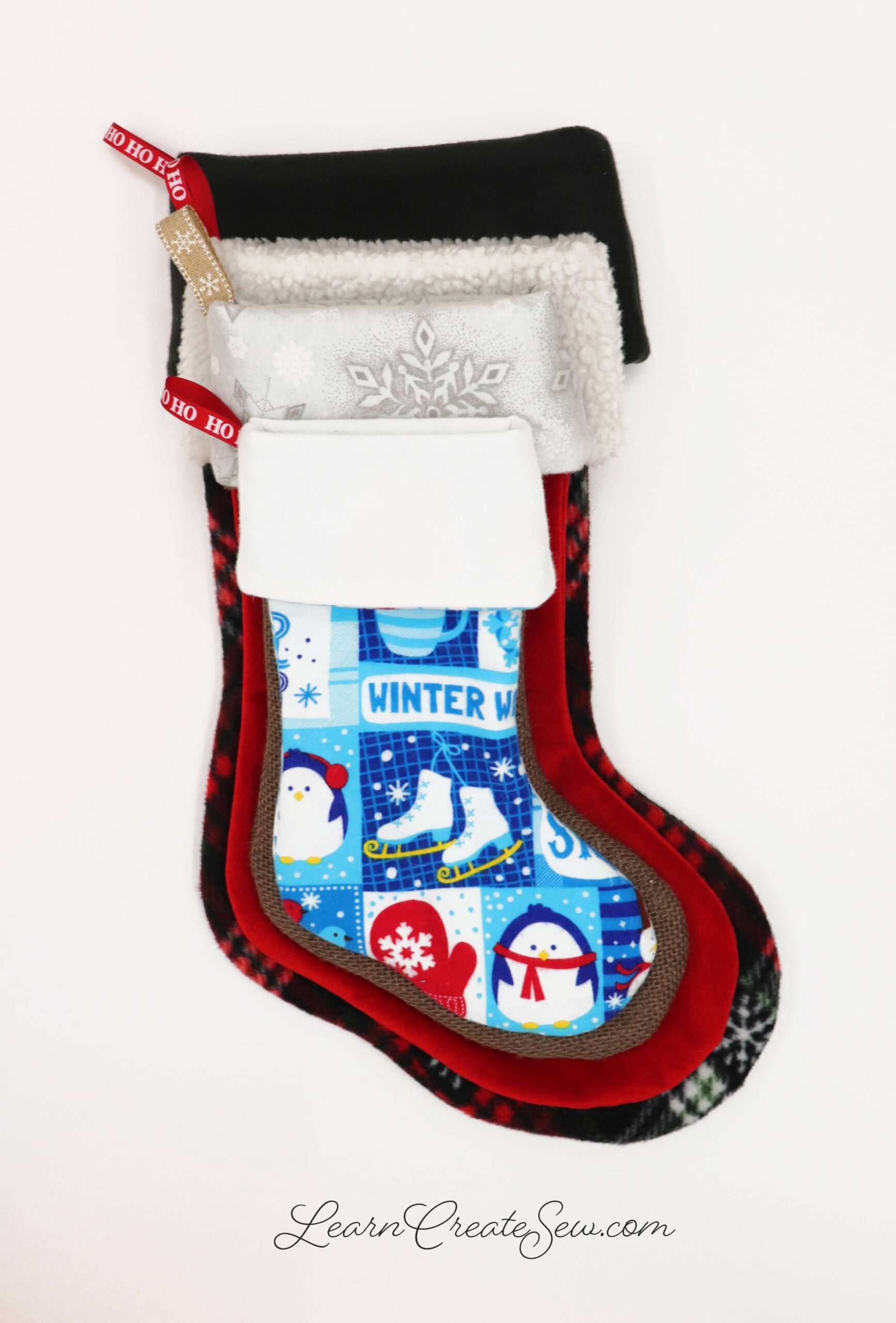 Christmas Stocking – Learncreatesew throughout Christmas Stocking Bunting Template