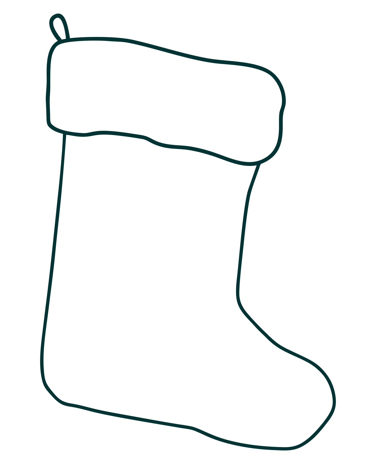 Christmas Stocking Template - 15 Free Pdf Printables | Printablee with Christmas Stocking Printable Template
