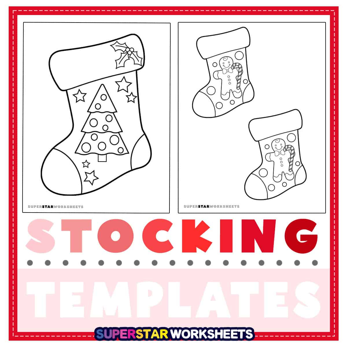 Christmas Stocking Template (Free Printables) - Superstar Worksheets pertaining to Christmas Stocking Decoration Template