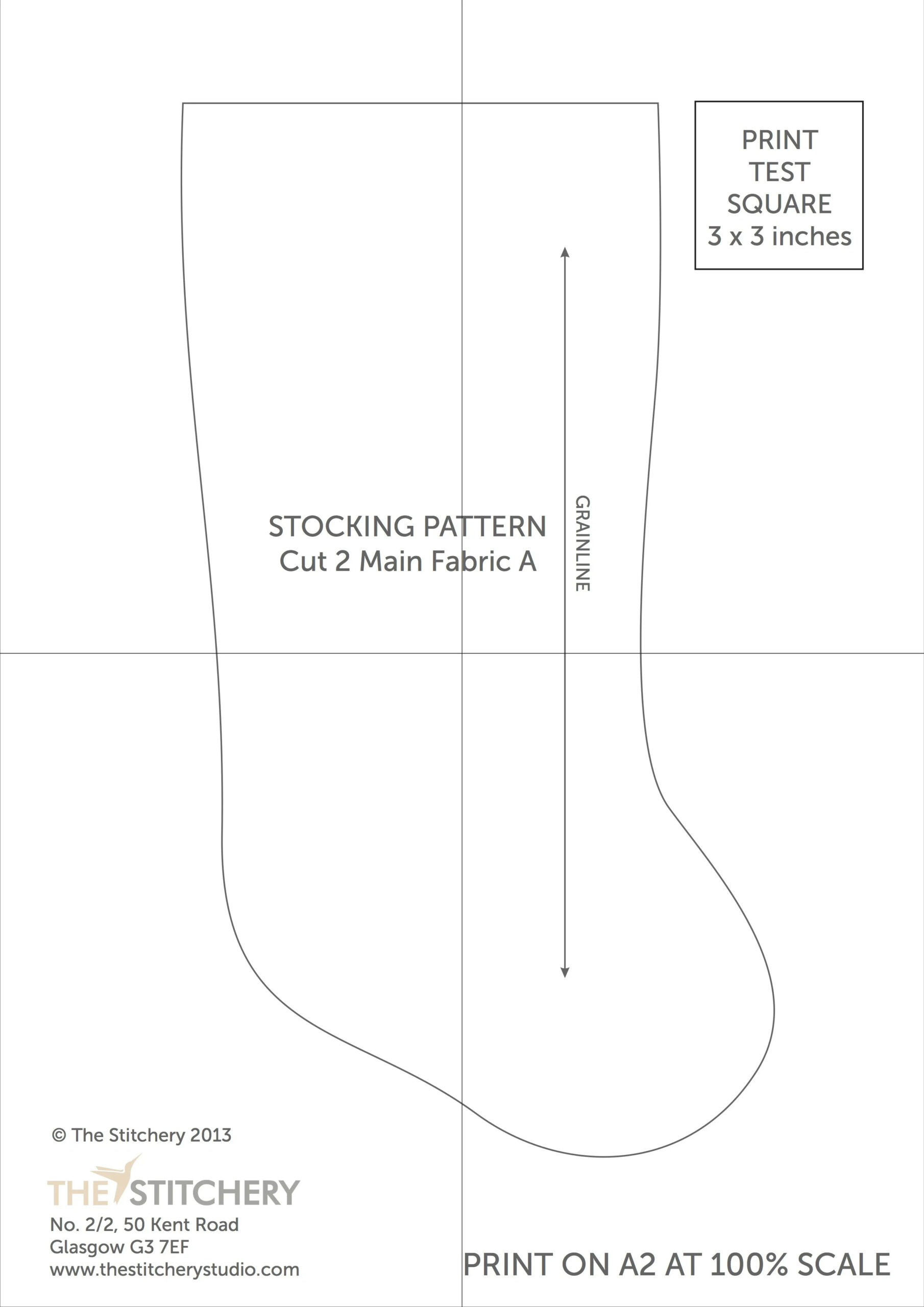 Christmas Stocking Tutorial — The Stitchery throughout Christmas Stocking Pattern Template