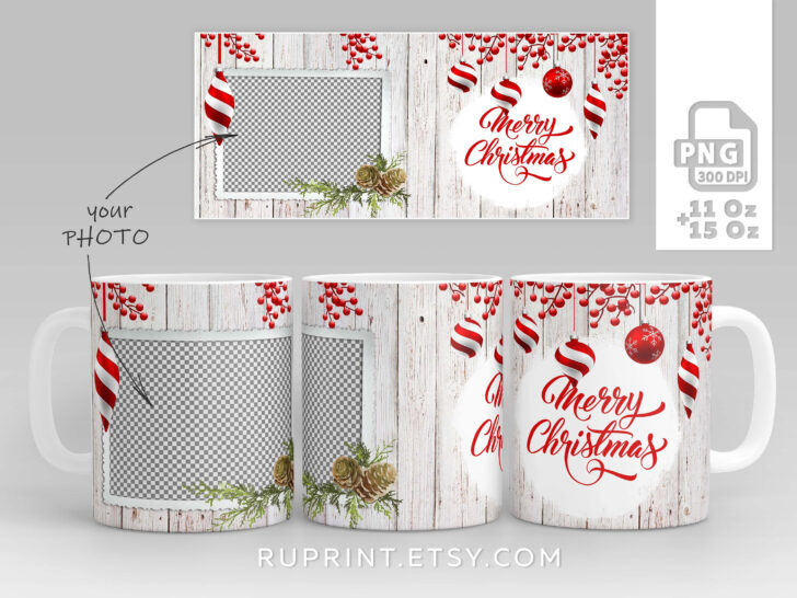 Christmas Mug Design Template