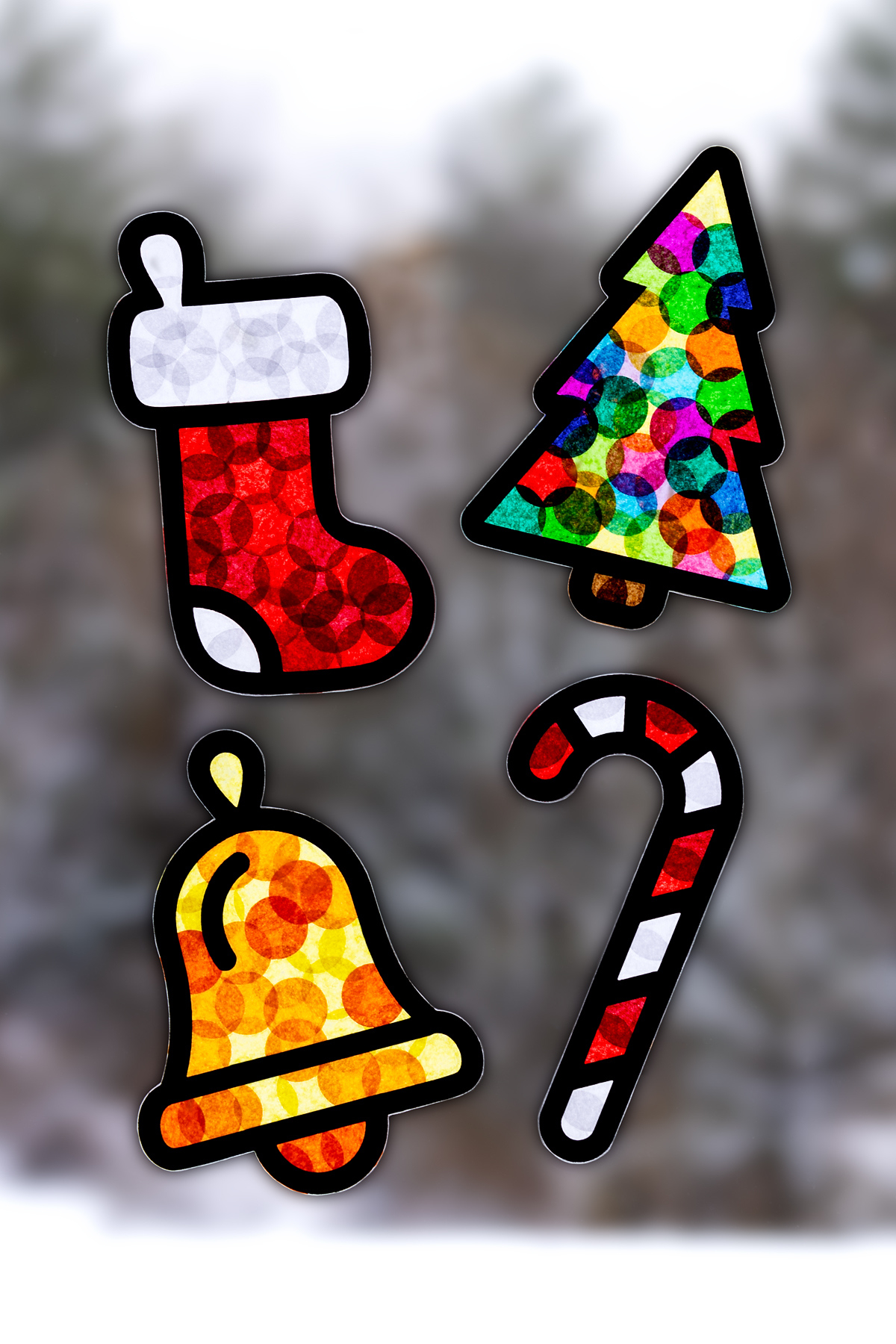 Christmas Suncatchers (Free Templates) - Fireflies And Mud Pies pertaining to Christmas Stained Glass Window Craft Template
