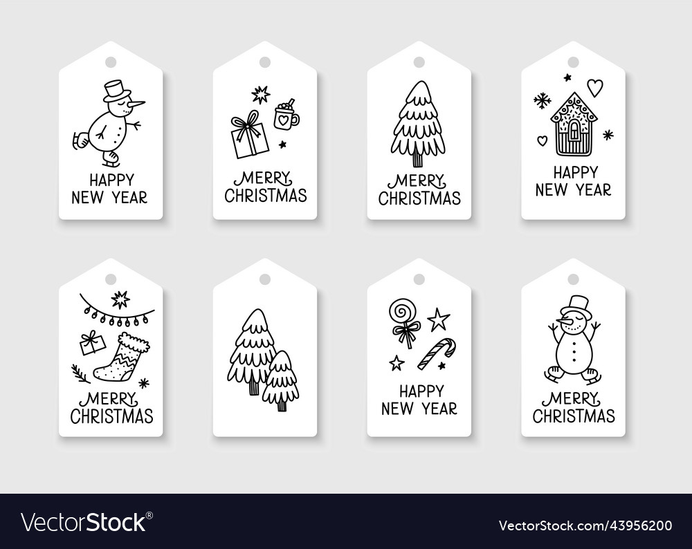 Christmas Tags For Coloring Gift Template – Lizenzfreie regarding Christmas Tags Template