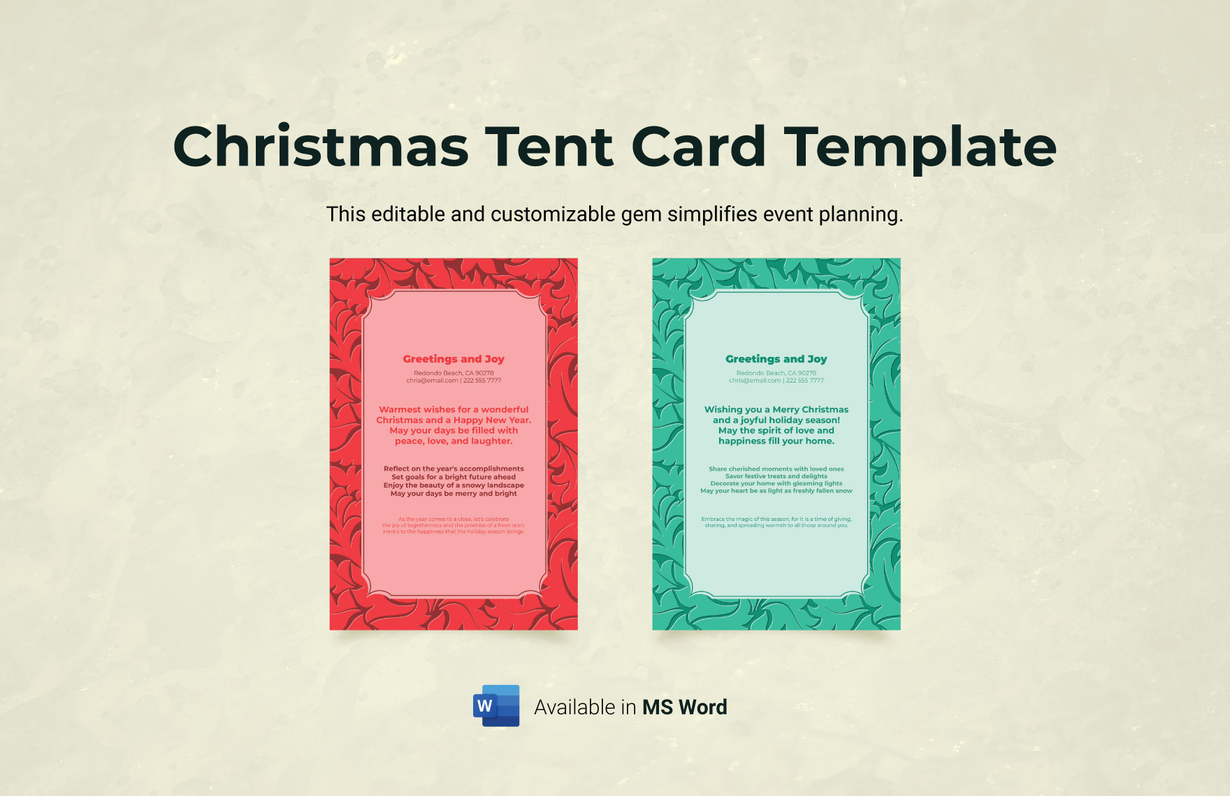 Christmas Tent Card Template In Word - Download | Template pertaining to Christmas Tent Card Template