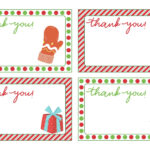 Christmas Thank You Notes Printable Free   Free Printable For Christmas Thank You Template Free