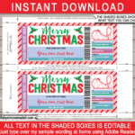 Christmas Theme Park Ticket Template | Printable Gift Voucher Intended For Christmas Tickets Template Free