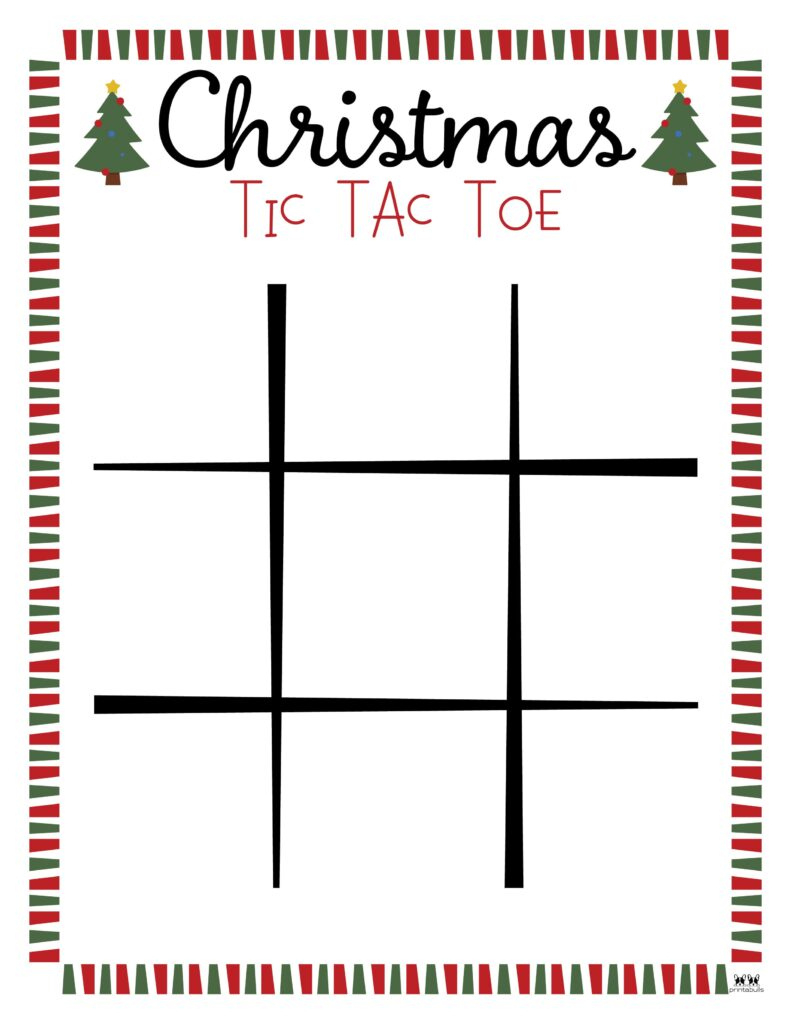 Christmas Tic Tac Toe Printables | Printabulls for Christmas Tic Tac Toe Template