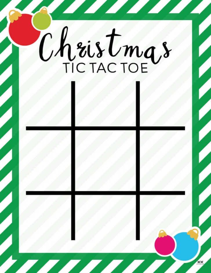 Christmas Tic Tac Toe Template