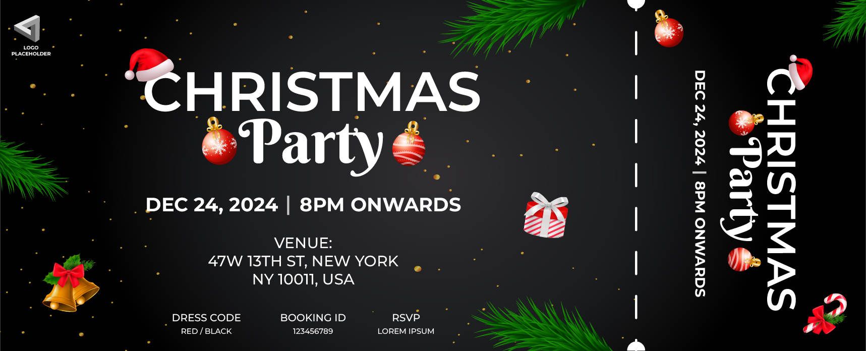 Christmas Ticket Templates: Festive Designs For Holiday Cheer in Christmas Party Tickets Template