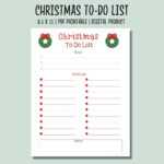 Christmas To Do List Printable | To Do List Planner | Holiday Inside Christmas To Do List Template