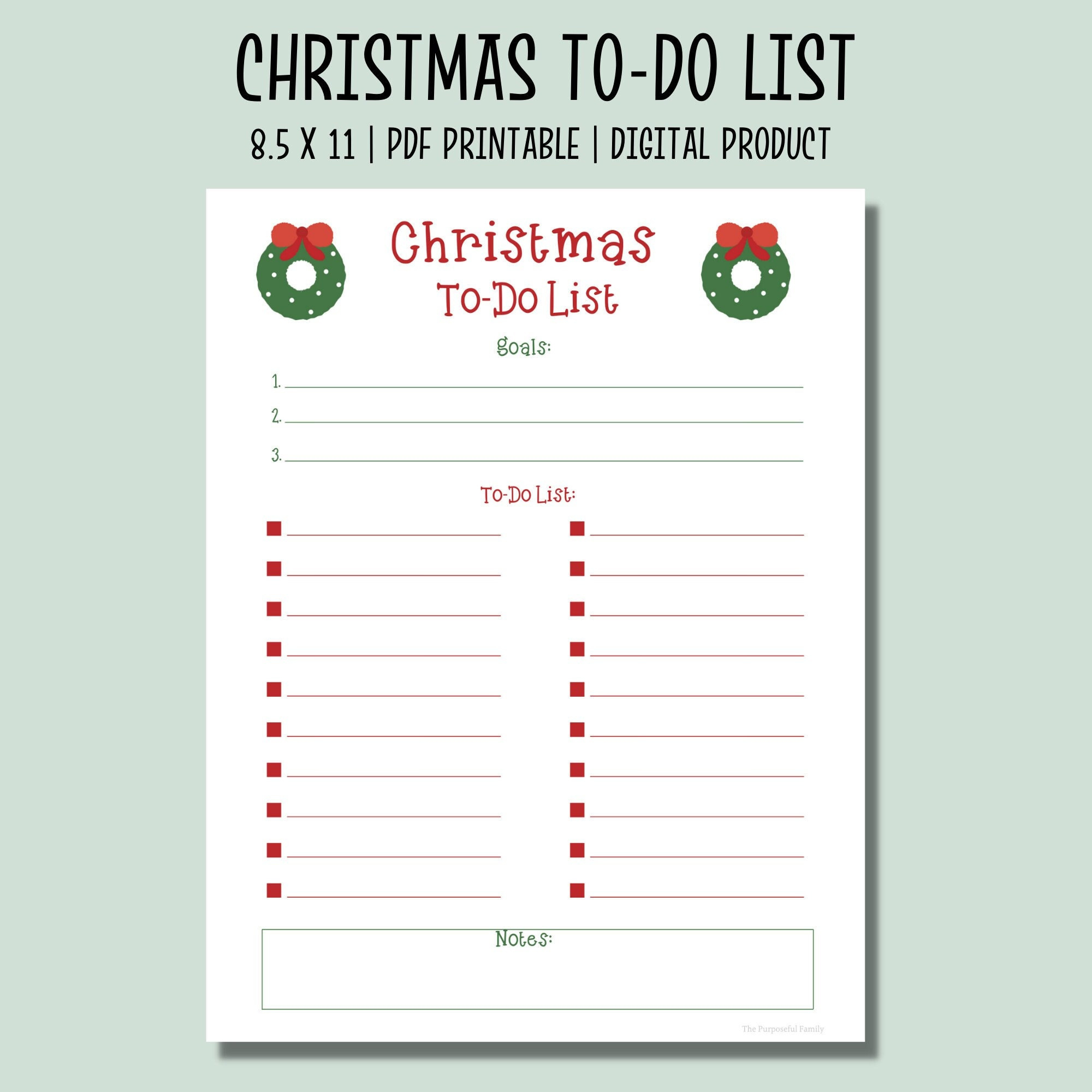 Christmas To-Do List Printable | To-Do List Planner | Holiday inside Christmas to Do List Template
