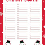 Christmas To Do Lists   10 Free Lists | Printabulls With Christmas To Do List Template
