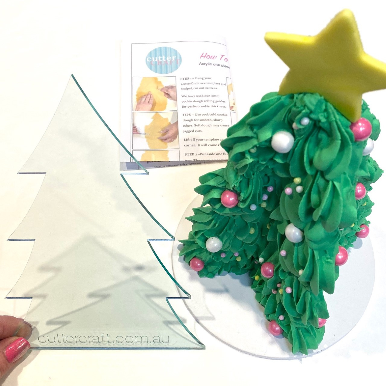 Christmas Tree Acrylic Template 3D with Christmas Tree Acrylic Template
