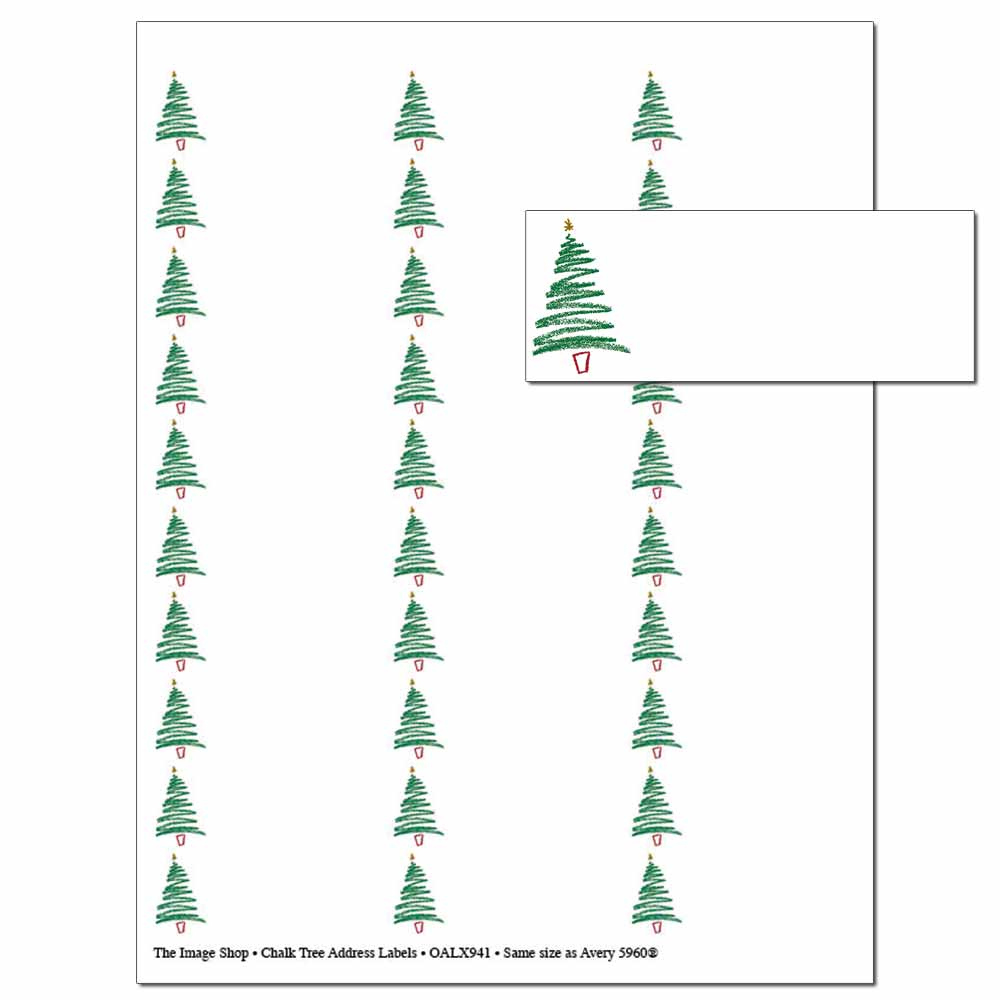 Christmas Tree Address Labels | Holiday Address Label Pack throughout Christmas Return Address Label Template
