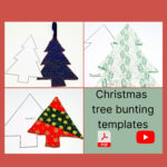 Christmas Tree Bunting And Decoration Templates   Pdf   Digital Within Christmas Tree Bunting Template
