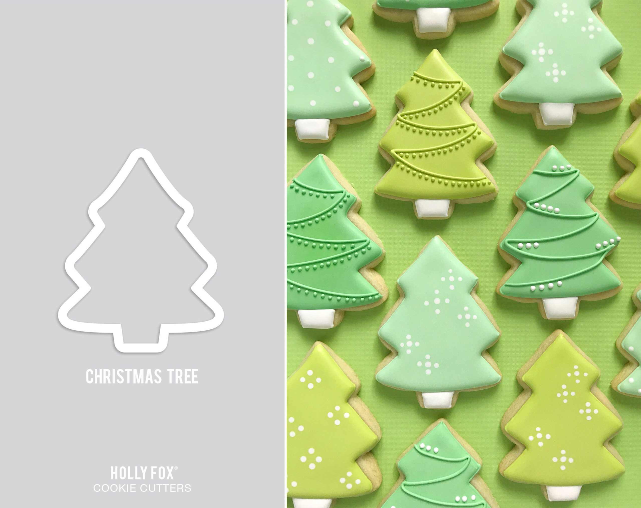 Christmas Tree Cookie Cutter - Etsy Uk regarding Christmas Tree Cookie Template