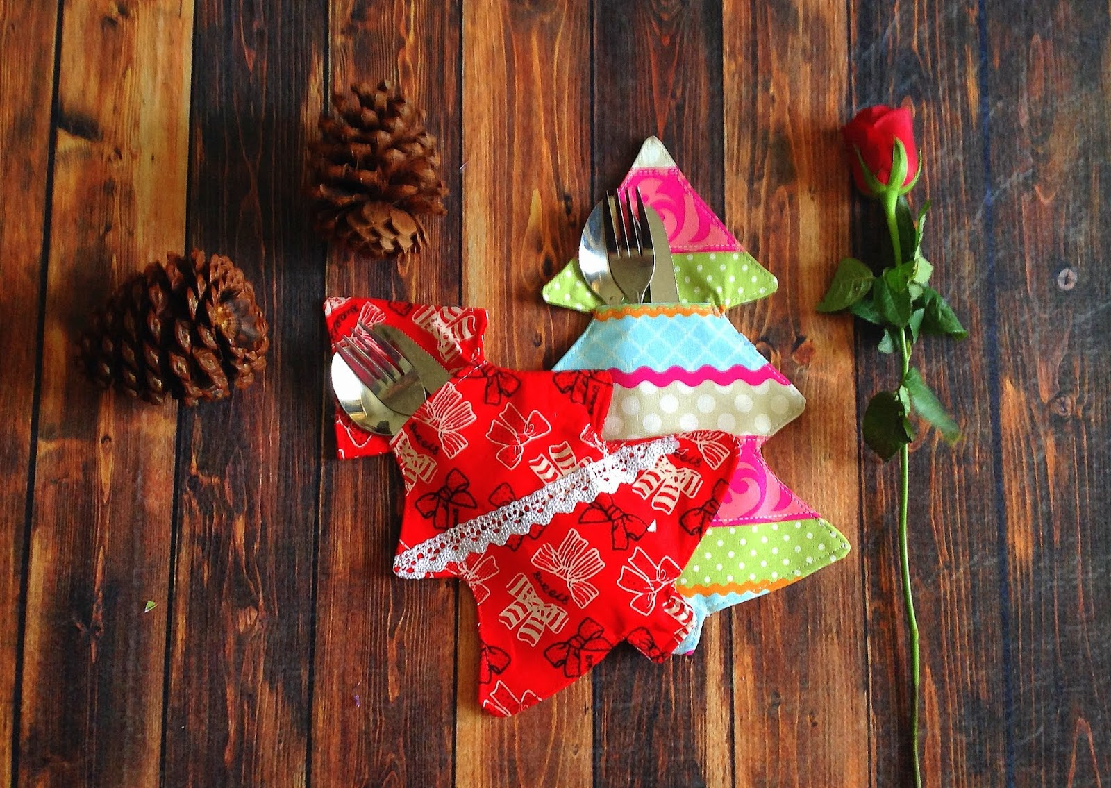 Christmas Tree Cutlery Pocket, Sewing Tutorial - Sew Crafty Me within Christmas Tree Cutlery Holder Template