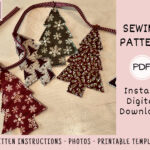 Christmas Tree Garland Pdf Sewing Pattern, Digital Download, How Throughout Christmas Template For Sewing