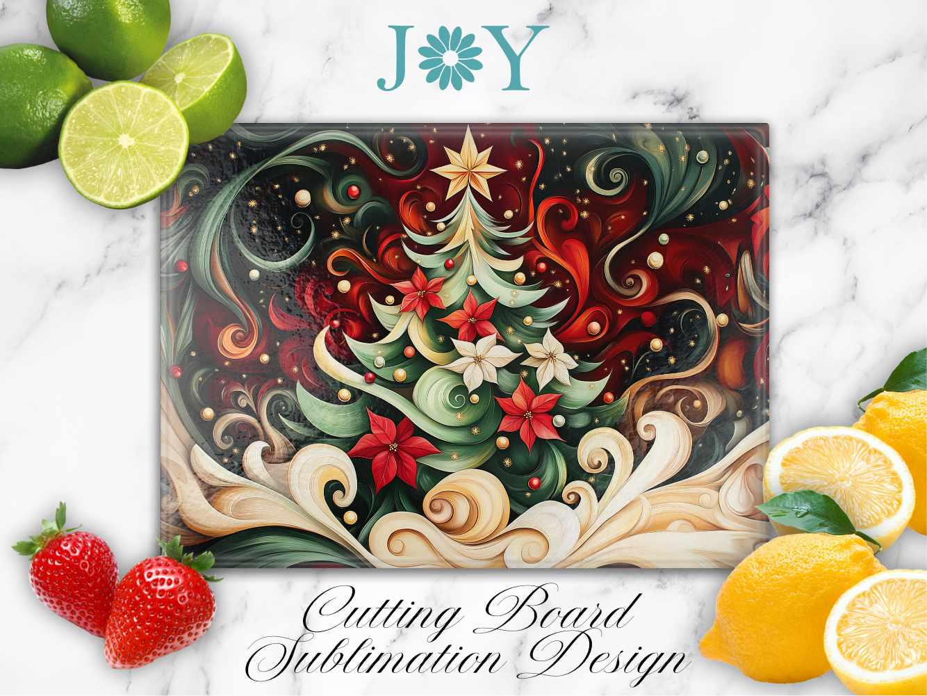 Christmas Tree Glass Cutting Board Sublimation Design, Glass within Christmas Tree Cutting Board Template