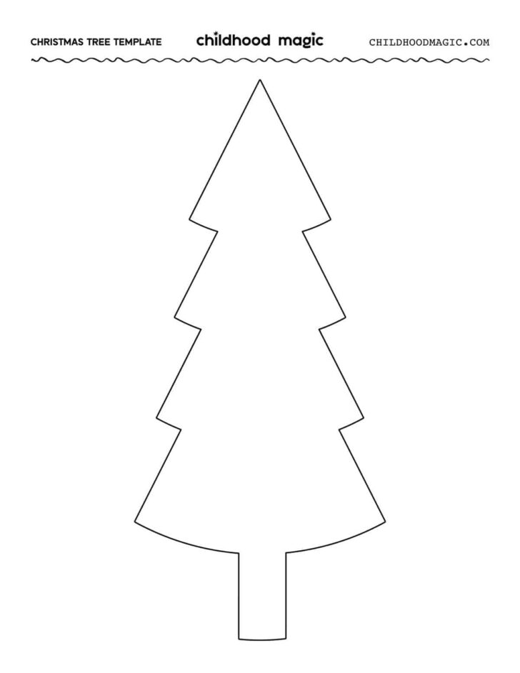 Christmas Tree Die Cut Template Christmas Tree Die Cut Template