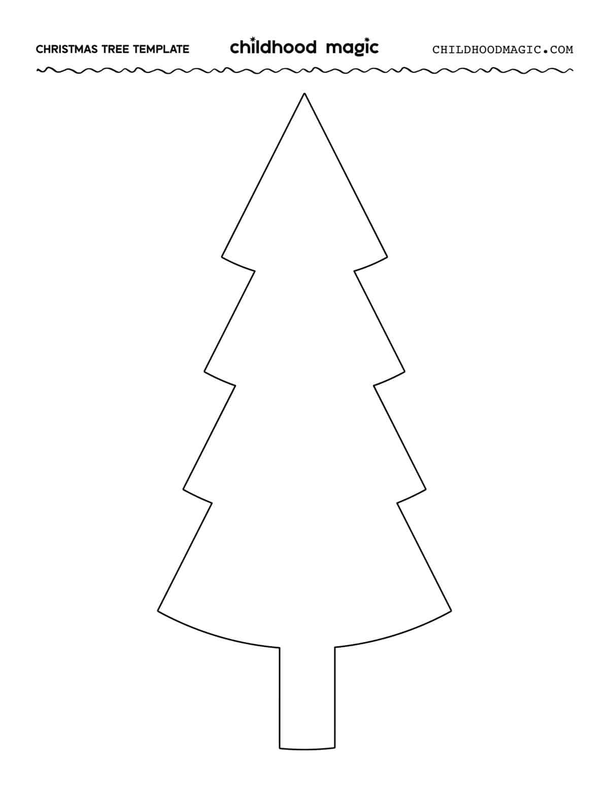 Christmas Tree Outline - Childhood Magic for Christmas Tree Die Cut Template