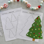 Christmas Tree Outline   Childhood Magic In Christmas Tree Craft Template