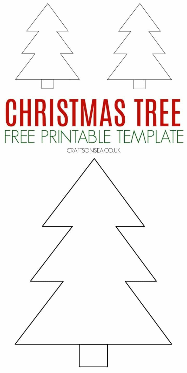 Christmas Tree Template (Free Printable) - Crafts On Sea regarding Christmas Template Free Printable