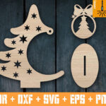 Christmas Tree Template Pattern For Laser | Cnc Vector Christmas Within Christmas Template For Wood