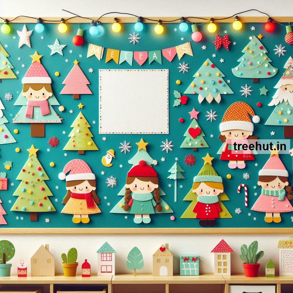 Christmas Trees Bulletin Board And Classroom Activity Ideas throughout Christmas Tree Bulletin Board Template