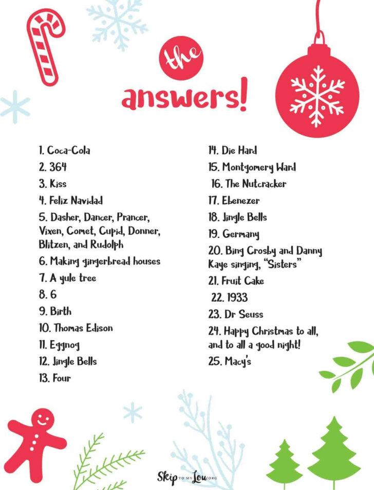 Christmas Quiz Answer Sheet Template Christmas Quiz Answer Sheet Template