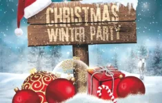 Christmas Winter Party Flyer And Poster Template | Awesomeflyer in Christmas Party Flyer Template