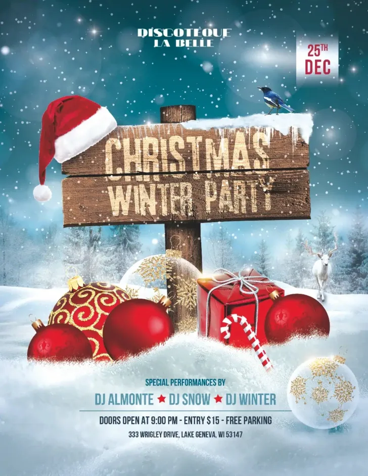 Christmas Party Template Flyer