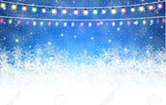 Christmas Winter Snow Light Background. Vector Illustration inside Christmas Lights Card Template