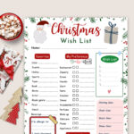 Christmas Wish List, Coworker Christmas List Template, Secret With Regard To Christmas List Template Adult