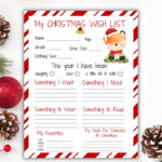 Christmas Wish List Printable, Letter To Santa Printable, Holiday With Regard To Christmas List Printable Template