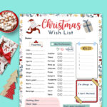 Christmas Wish List, Teen Christmas List Template, Aesthetic Xmas Wishlist,  Christmas Holiday Gift Exchange Questionnaire, Cute Letter Santa Inside Christmas List Template For Teens