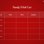 Christmas Wishlist Presentation Templates With Christmas List For Family Template