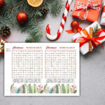 Christmas Word Search Game Family Party, Christmas Party Game Inside Christmas Search Template