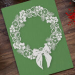 Christmas Wreath Paper Cutting Digital Template Intended For Christmas Paper Cutting Template