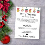Christmas Year In Review Letter Template: Red, Green, Gold With Regard To Christmas Letter Year In Review Template
